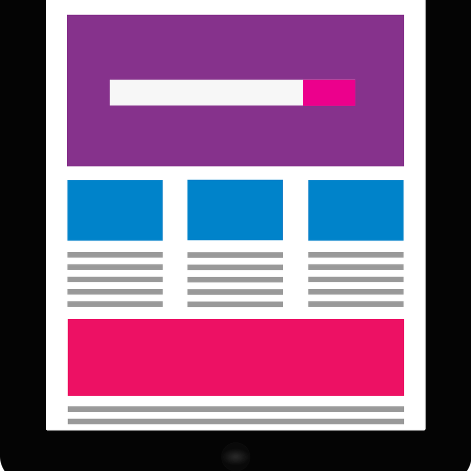 A comic image showing a portfolio website